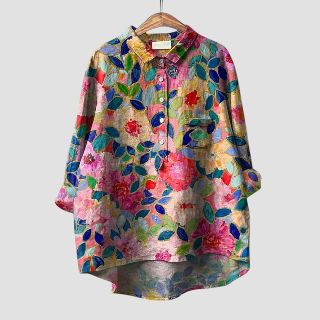 ZÉLIA | Camisa Floral Cómoda y de Tendencia