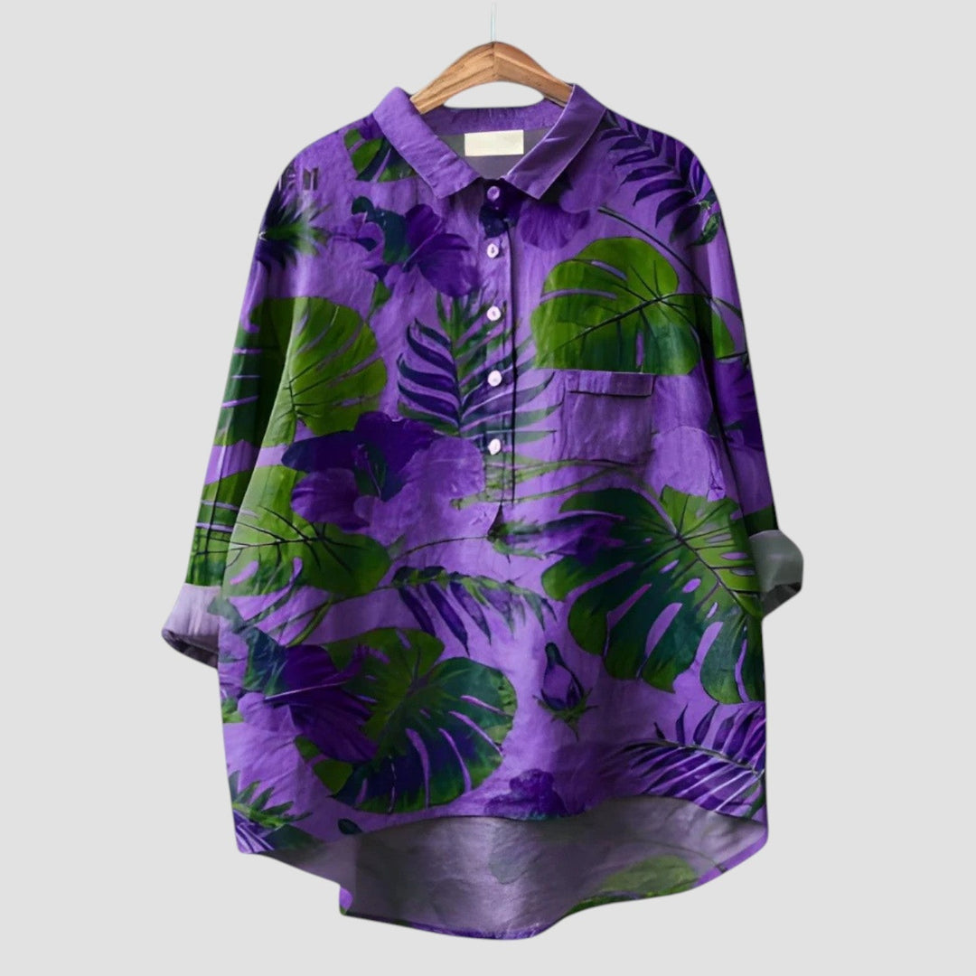VERÓNICA | Camisa de Mujer con Motivo Gráfico y Corte Moderno