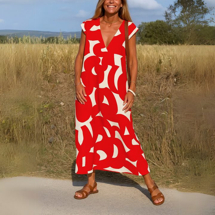 Viola | Vestido Fluido Con Escote En V