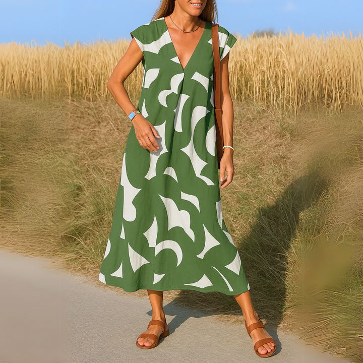Viola | Vestido Fluido Con Escote En V