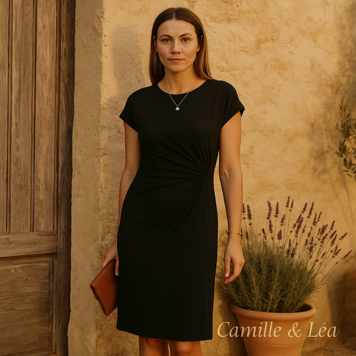 Alicah | Vestido Midi Formal de Manga Corta