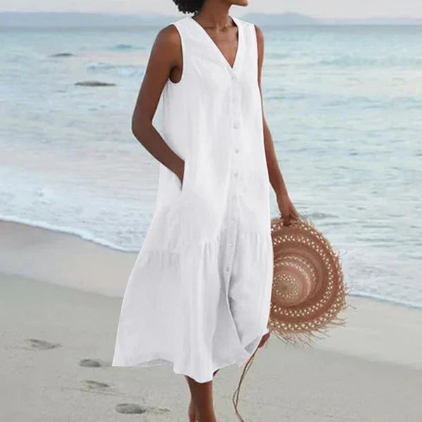 Naya™ - Vestido Camisón Elegante Sin Mangas con Escote en V