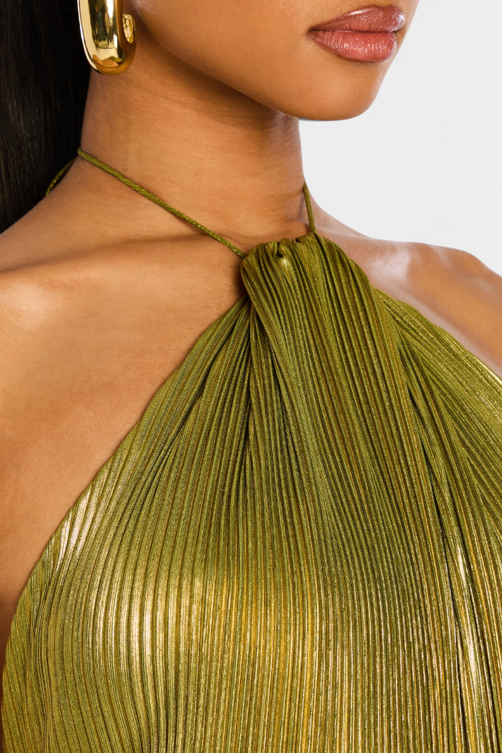 Lorette | Vestido metálico con espalda descubierta
