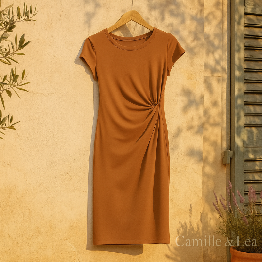 Alicah | Vestido Midi Formal de Manga Corta
