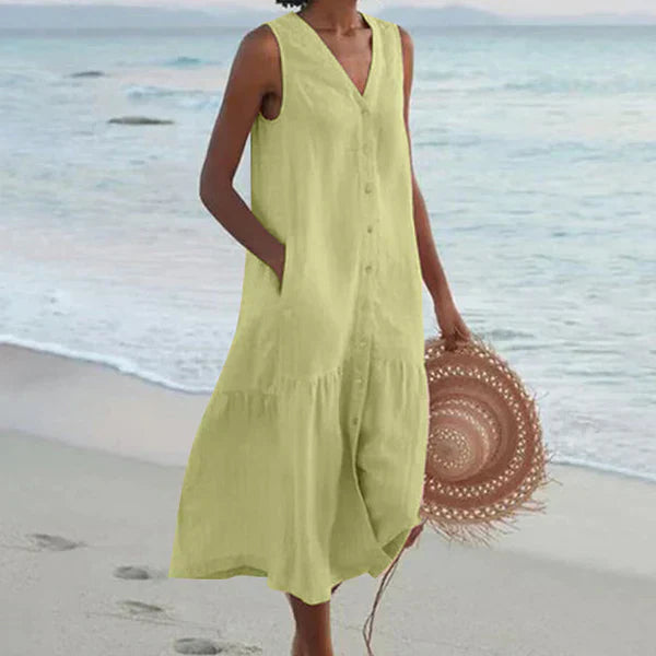 Naya™ - Vestido Camisón Elegante Sin Mangas con Escote en V
