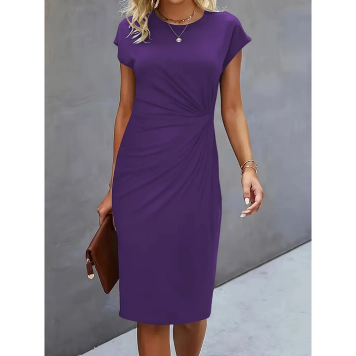 Alicah | Vestido Midi Formal de Manga Corta