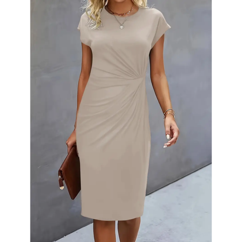 Alicah | Vestido Midi Formal de Manga Corta