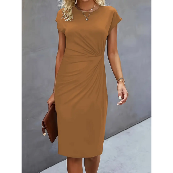 Alicah | Vestido Midi Formal de Manga Corta