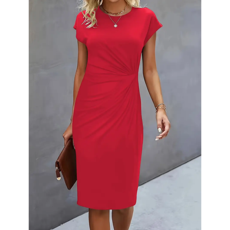 Alicah | Vestido Midi Formal de Manga Corta