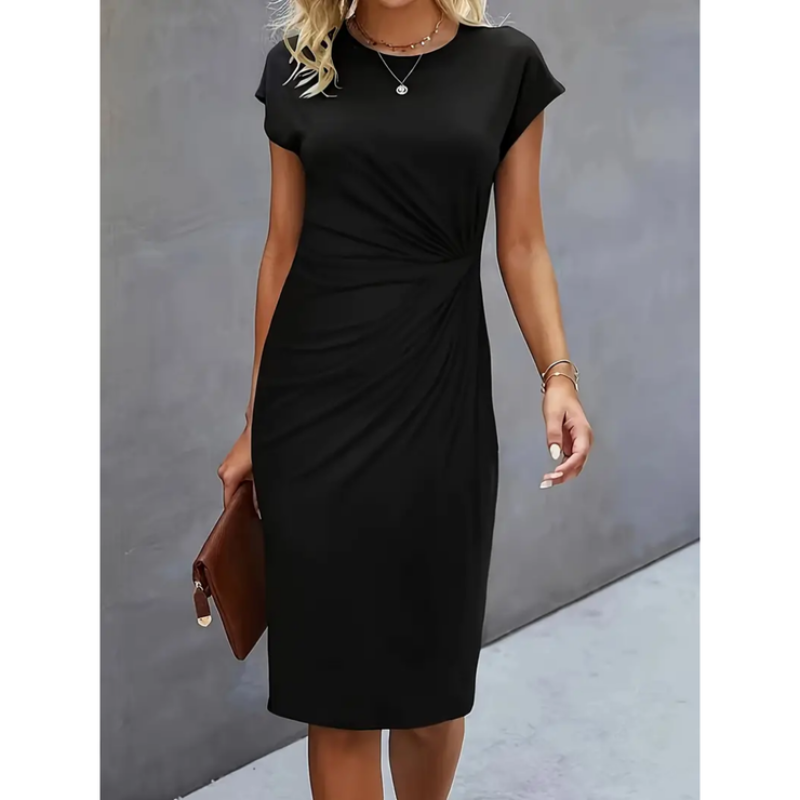 Alicah | Vestido Midi Formal de Manga Corta