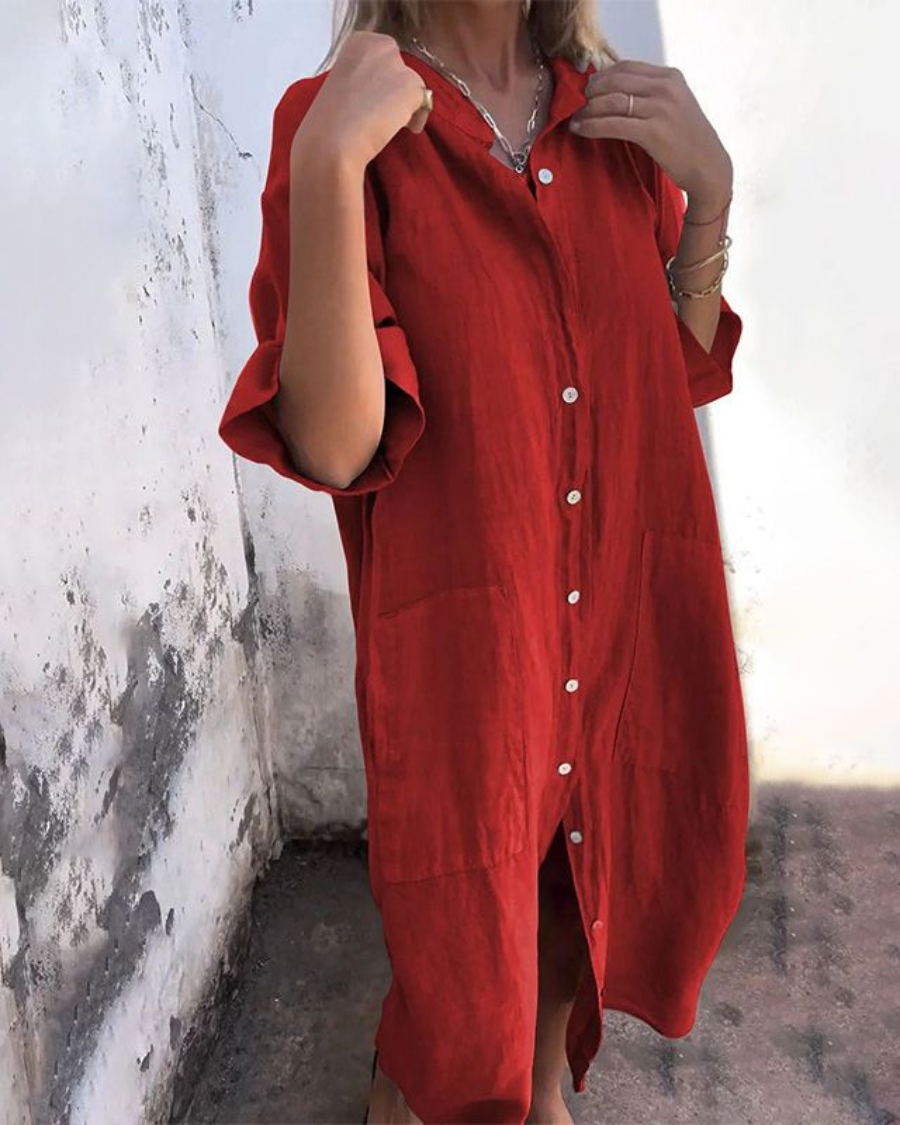 Melanie™ | Vestido Camisero Casual Estilo Ibiza