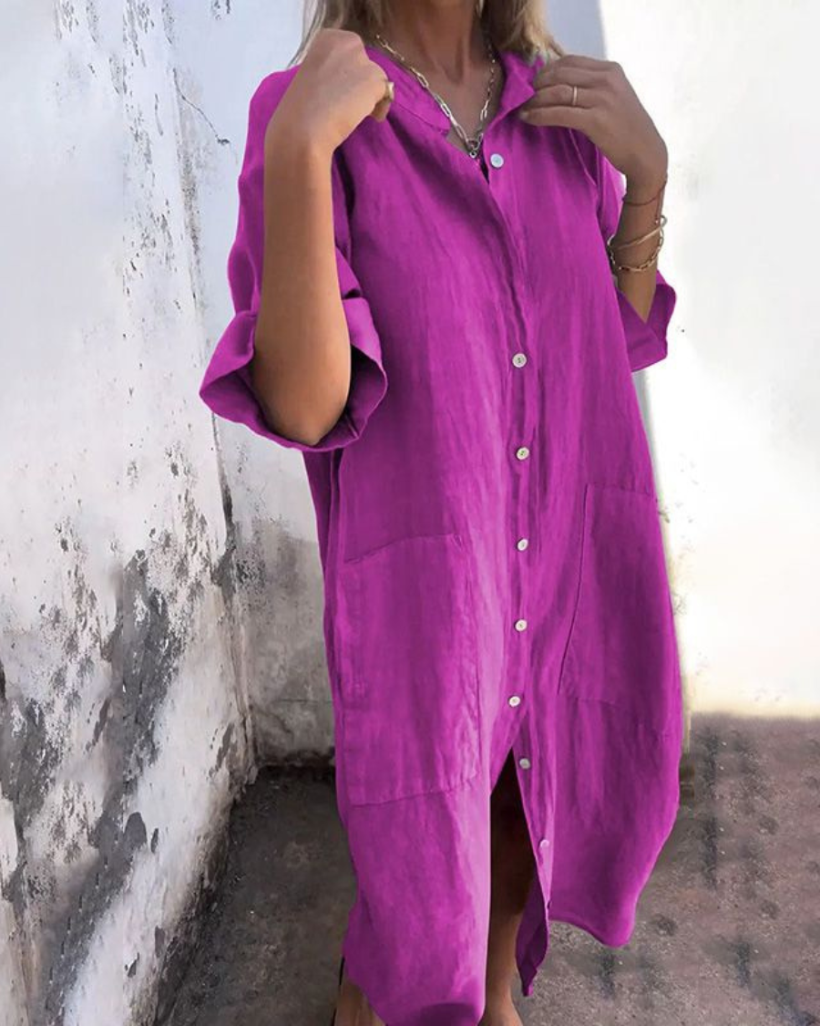 Melanie™ | Vestido Camisero Casual Estilo Ibiza