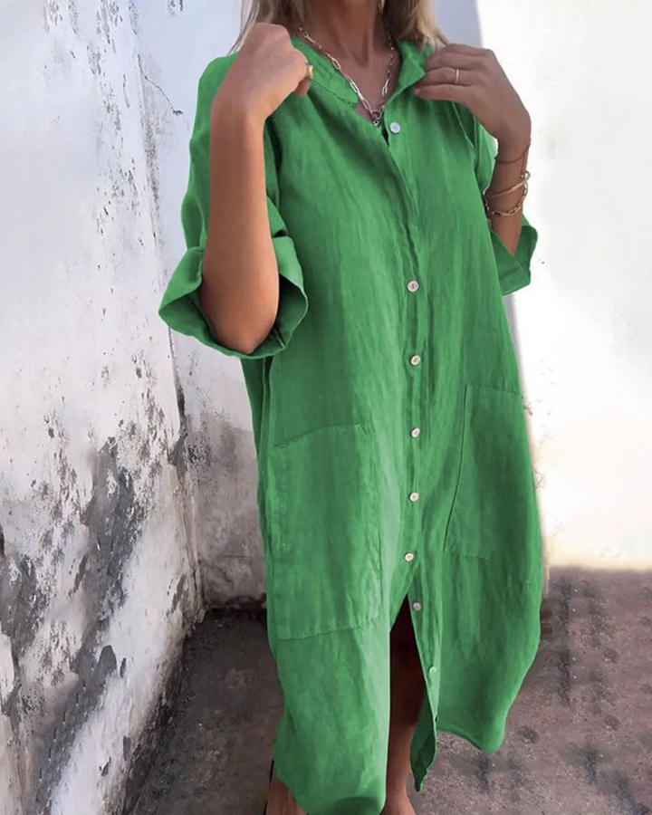 Melanie™ | Vestido Camisero Casual Estilo Ibiza