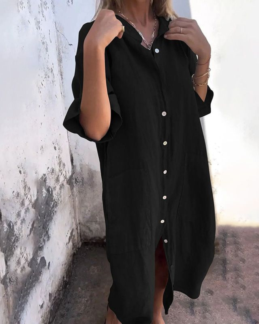 Melanie™ | Vestido Camisero Casual Estilo Ibiza