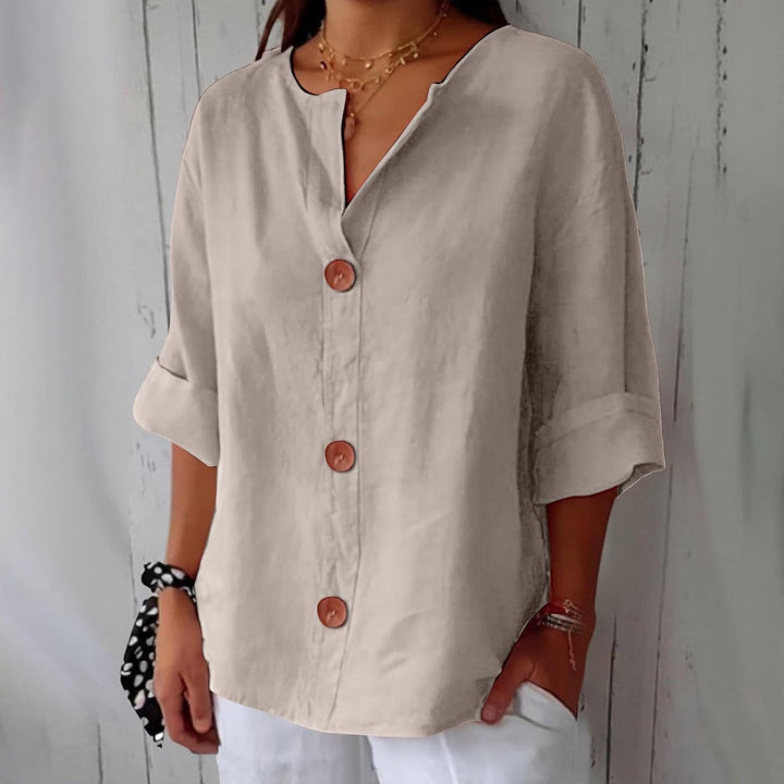 Noora™ | Blusa de Lino Relajada