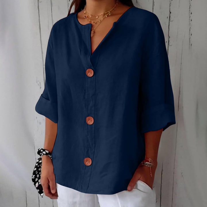 Noora™ | Blusa de Lino Relajada