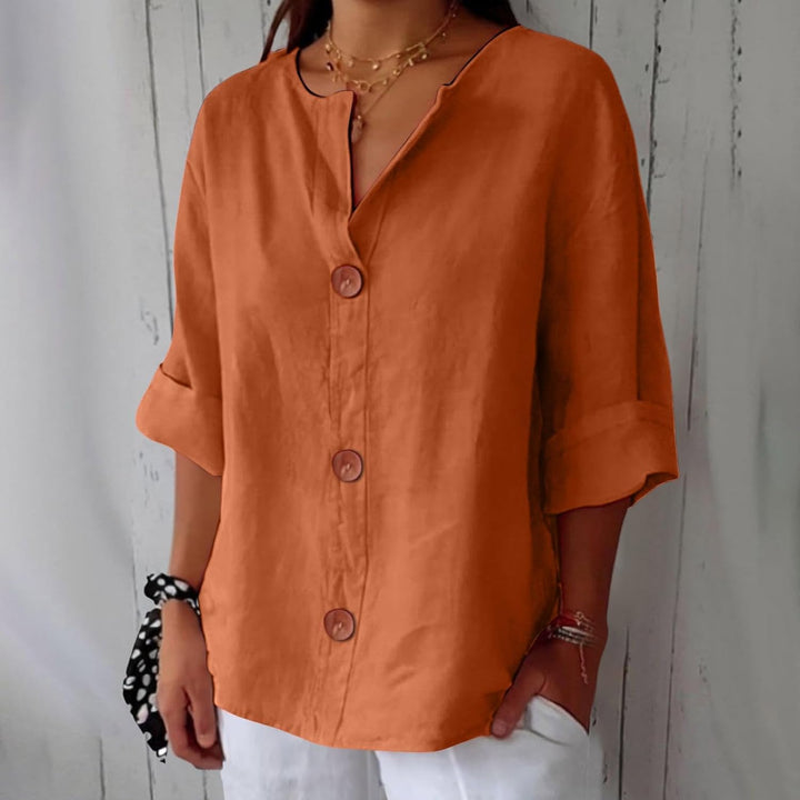 Noora™ | Blusa de Lino Relajada