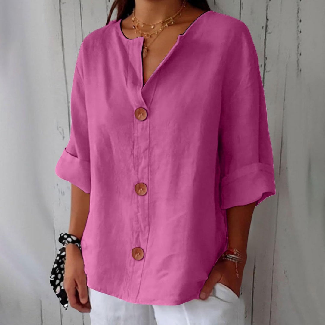 Noora™ | Blusa de Lino Relajada
