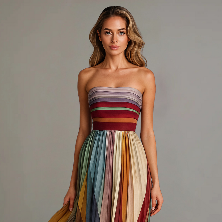 Fiorella™ | Vestido de colores sin mangas