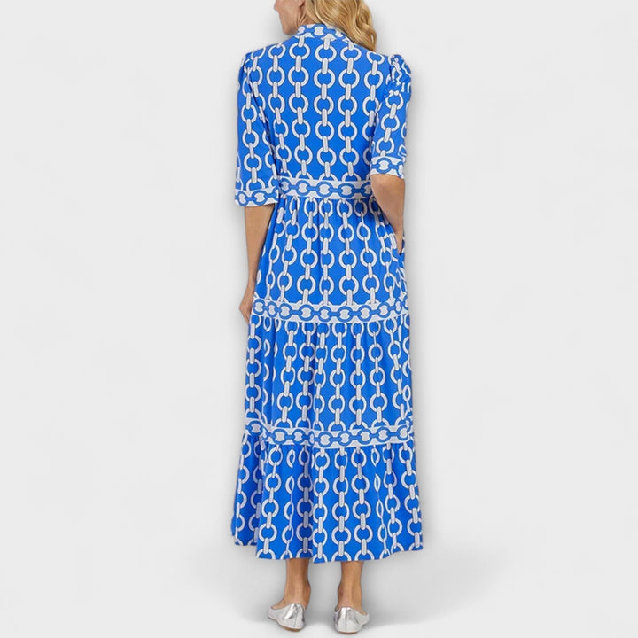 Shea | Vestido Midi con Estampado de Cadena