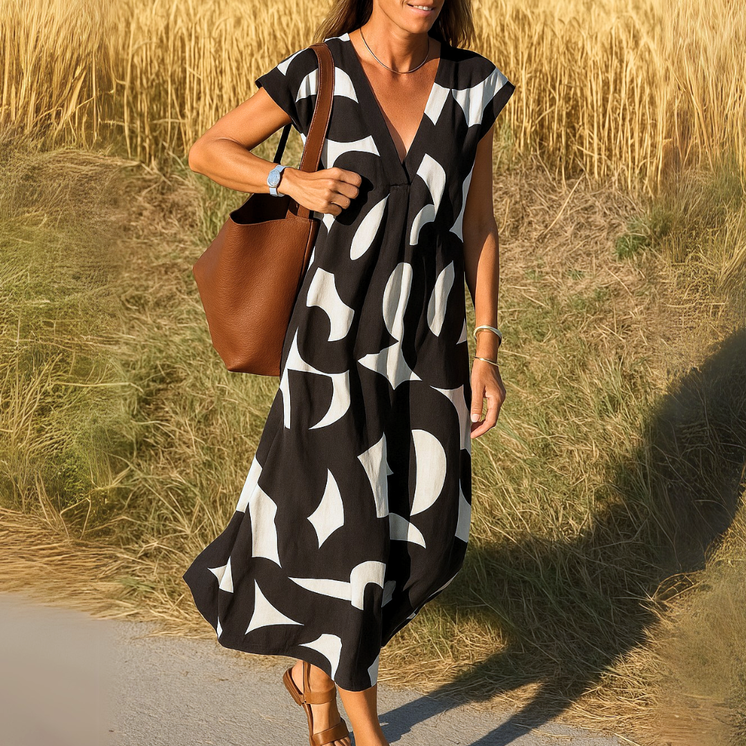 Viola | Vestido Fluido Con Escote En V