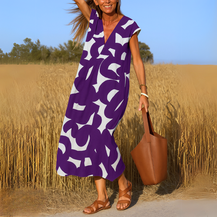 Viola | Vestido Fluido Con Escote En V