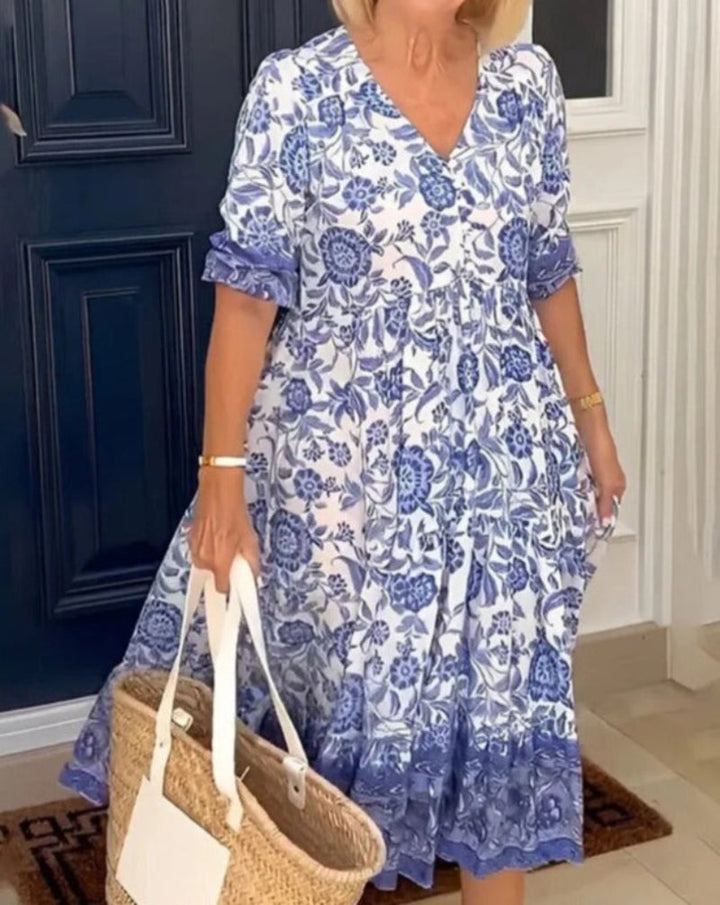 Svea | Vestido midi fluido con ajuste femenino