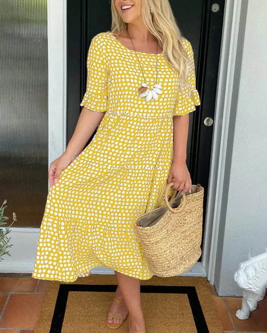 Blythea | Vestido Midi Casual con Volantes