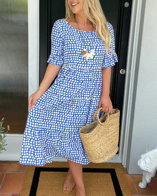Blythea | Vestido Midi Casual con Volantes
