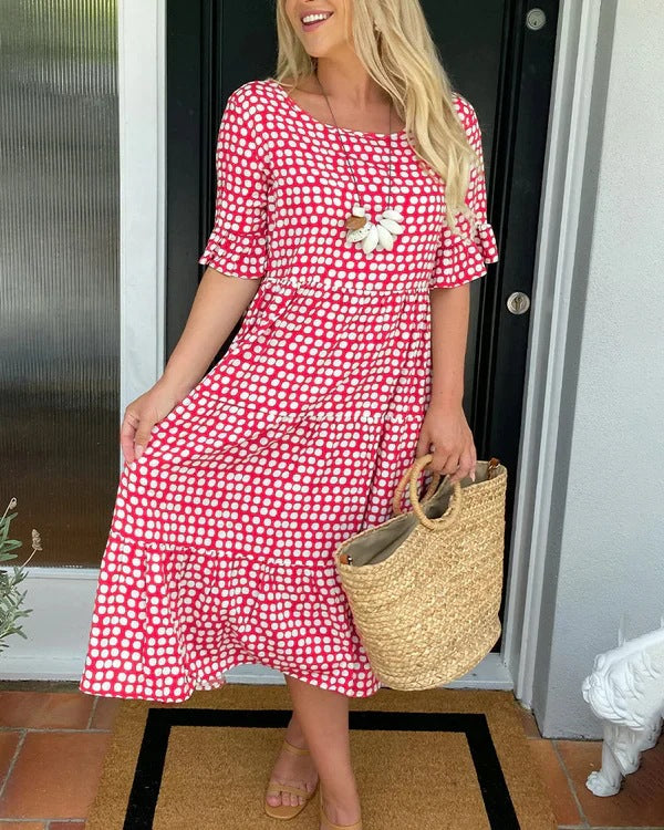 Blythea | Vestido Midi Casual con Volantes