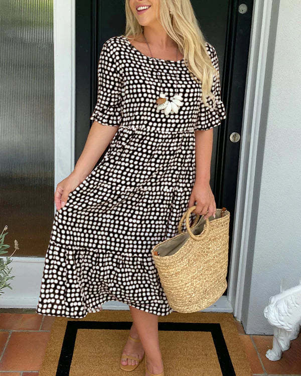 Blythea | Vestido Midi Casual con Volantes