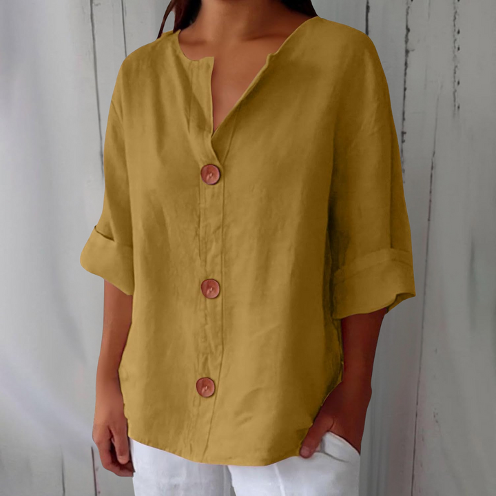 Noora™ | Blusa de Lino Relajada