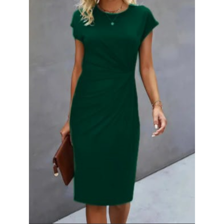 Alicah | Vestido Midi Formal de Manga Corta