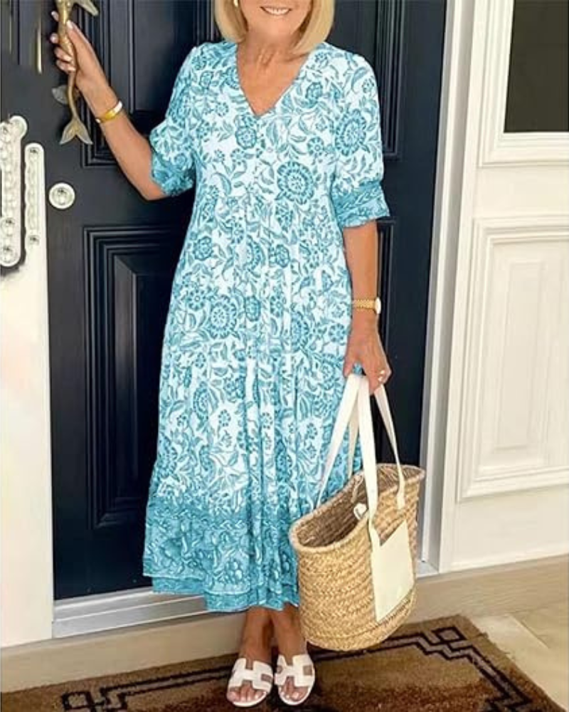 Svea | Vestido midi fluido con ajuste femenino