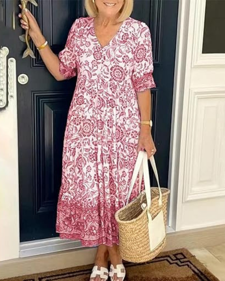 Svea | Vestido midi fluido con ajuste femenino