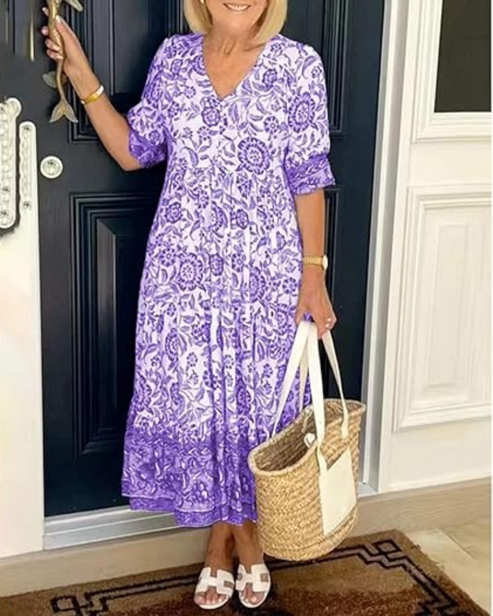 Svea | Vestido midi fluido con ajuste femenino