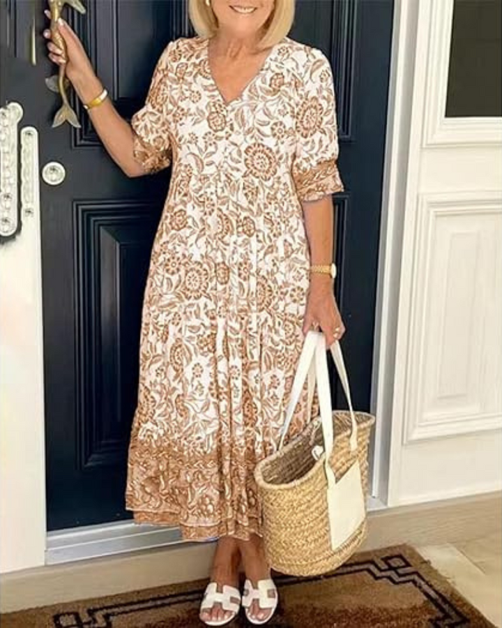 Svea | Vestido midi fluido con ajuste femenino