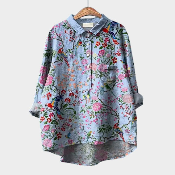 VIOLETTA | Blusa Floral Oversize con Comodidad Absoluta para los Días Soleados