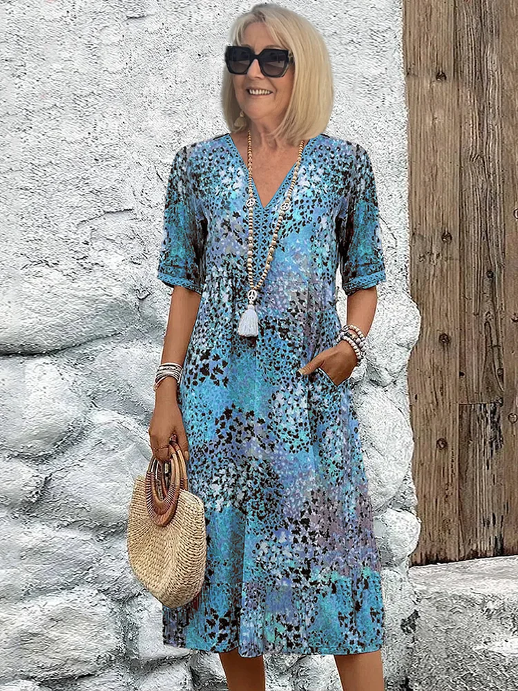Paulette™ | Vestido midi vibrante