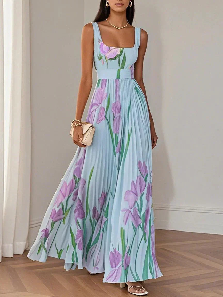 Revina | Vestido Largo Floral Elegante