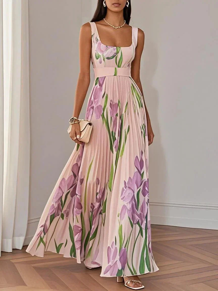 Revina | Vestido Largo Floral Elegante