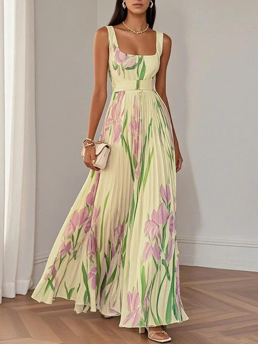 Revina | Vestido Largo Floral Elegante