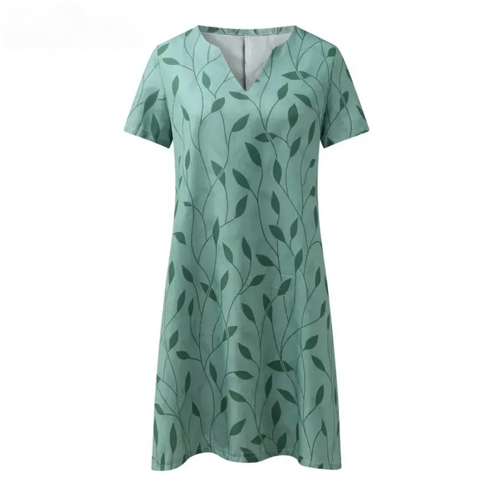 Deniel | Vestido A-Line con Estampado y Escote en V