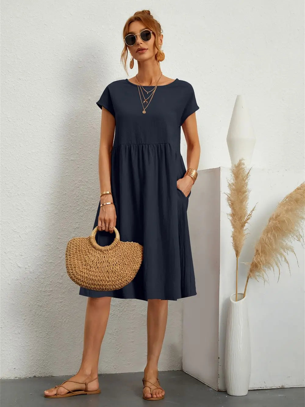 Apolline | Vestido Casual con Bolsillos