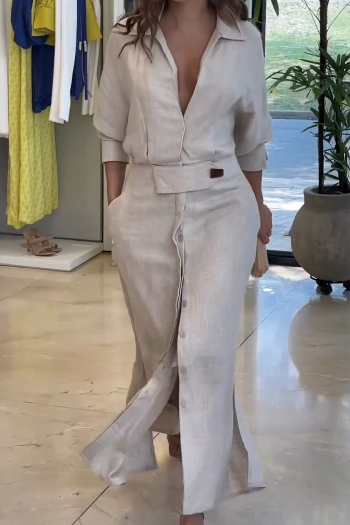 Astride | Vestido Largo con Escote en V