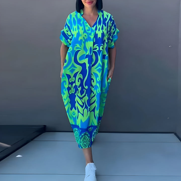 Zoé™ | Vestido Maxi con Estampado Colorido